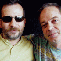 Fransız besteci ve hardy gardy ustası Pascal Lefeuvre ile... Sao Paulo, 28 Ağustos 2005.